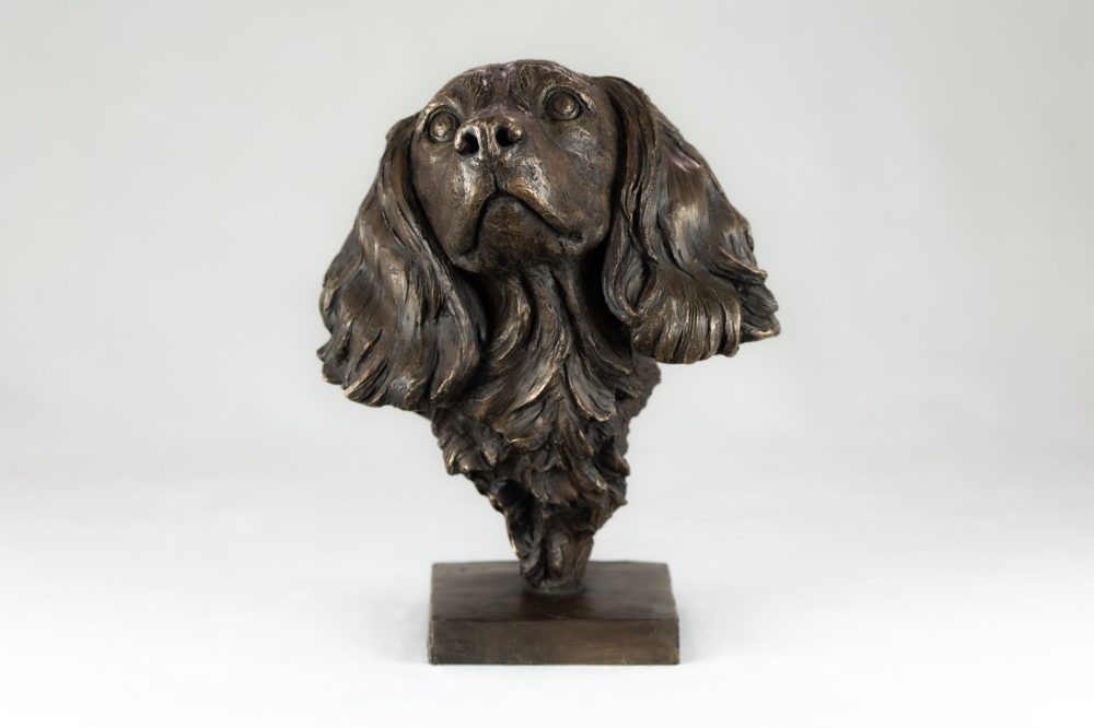 2 BRONZE RESIN - 'Spaniel Portrait BR', Bronze Dog, Dog Sculpture, Dog Statue, Bronze Resin Tanya Russell Animal Sculptures (1 of 19)