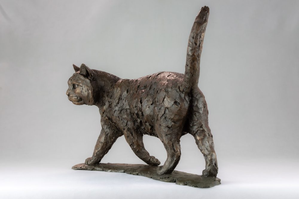 3 BRONZE RESIN - 'Walking Cat' BR, Bronze Cat, Cat Sculpture, Cat Statue, Bronze Resin, Tanya Russell Animal Sculptures (4 of 18)