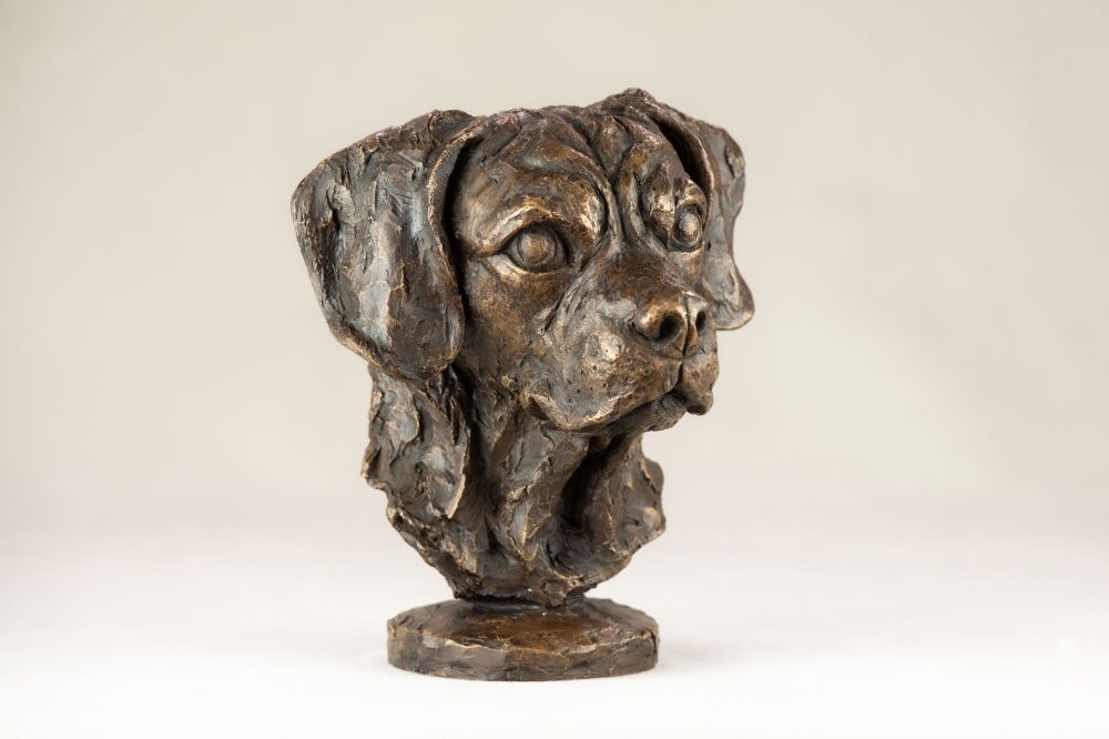 5 BRONZE RESIN - 'Puggle Portrait' BR, Bronze Dog, Dog Sculpture, Dog Statue, Bronze Resin, Tanya Russell Animal Sculptures (12 of 18)