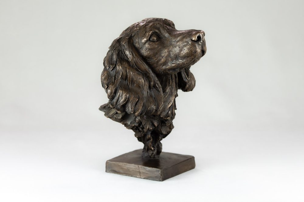 8 BRONZE RESIN - 'Spaniel Portrait BR', Bronze Dog, Dog Sculpture, Dog Statue, Bronze Resin Tanya Russell Animal Sculptures (11 of 19)