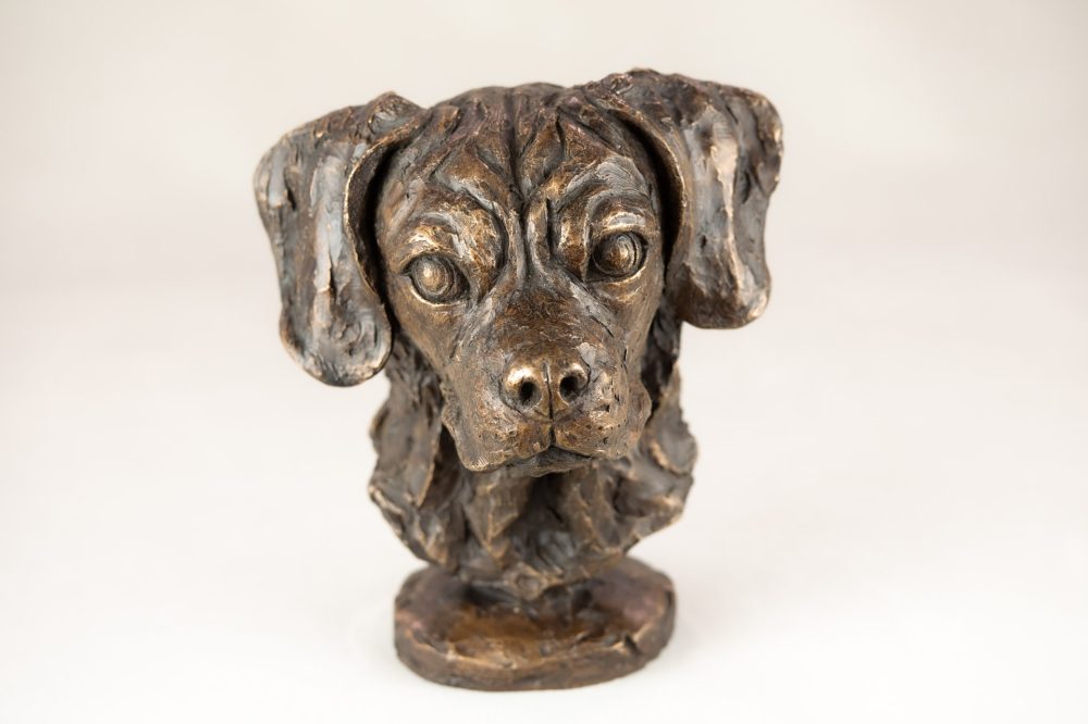 9 BRONZE RESIN - 'Puggle Portrait' BR, Bronze Dog, Dog Sculpture, Dog Statue, Bronze Resin, Tanya Russell Animal Sculptures (13 of 18)