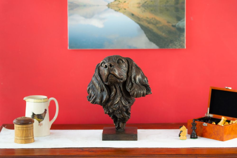 9 BRONZE RESIN - 'Spaniel Portrait BR', Bronze Dog, Dog Sculpture, Dog Statue, Bronze Resin Tanya Russell Animal Sculptures (18 of 19)
