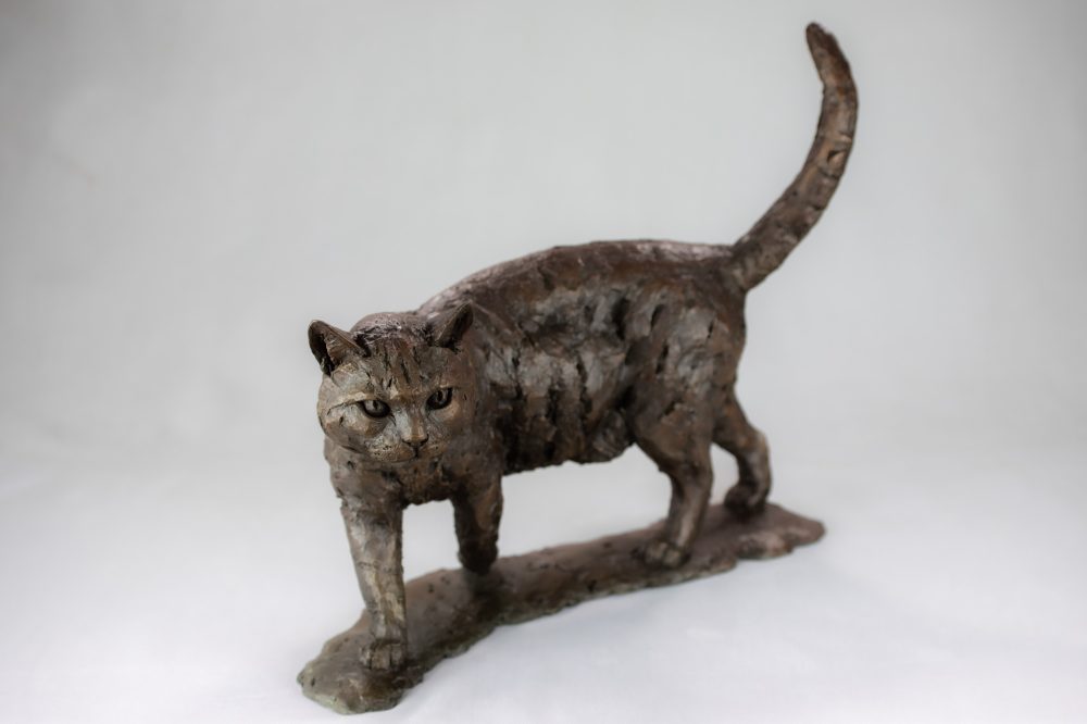 9 BRONZE RESIN - 'Walking Cat' BR, Bronze Cat, Cat Sculpture, Cat Statue, Bronze Resin, Tanya Russell Animal Sculptures (14 of 18)