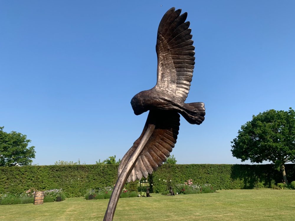 Bronze Flying Owl Sculpture | Bronze Owl Statue | Outdoor