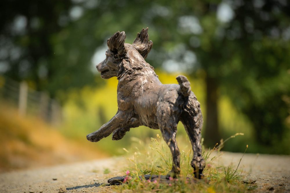 'Running Working Cocker Spaniel (Maggie)' Bronze Dog, Dog Sculpture, Dog Statue, Foundry Bronze Metal, Tanya Russell Animal Sculptures12_