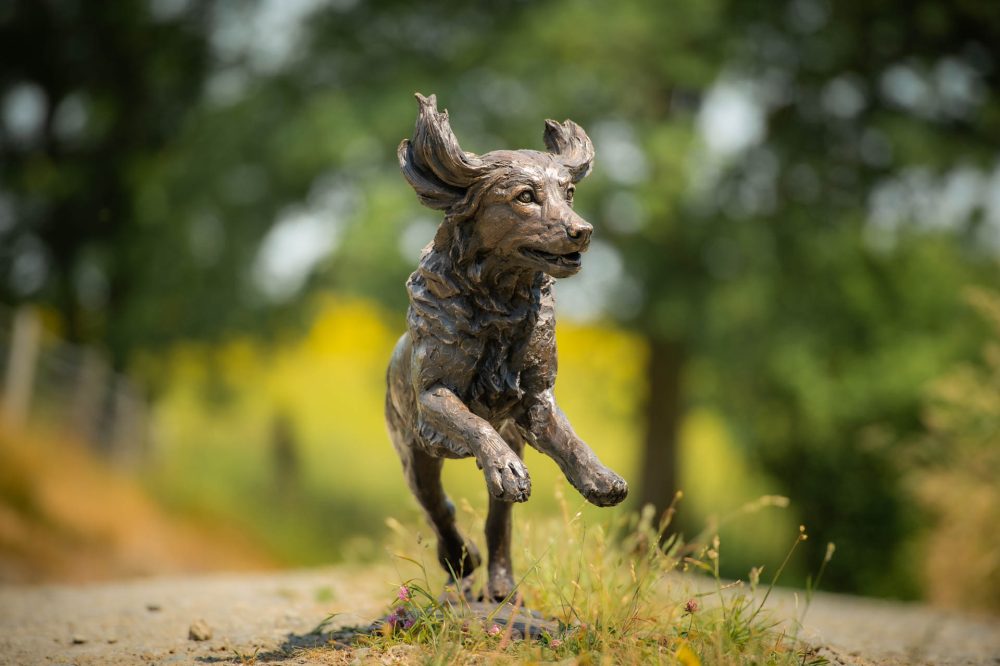 'Running Working Cocker Spaniel (Maggie)' Bronze Dog, Dog Sculpture, Dog Statue, Foundry Bronze Metal, Tanya Russell Animal Sculptures16_