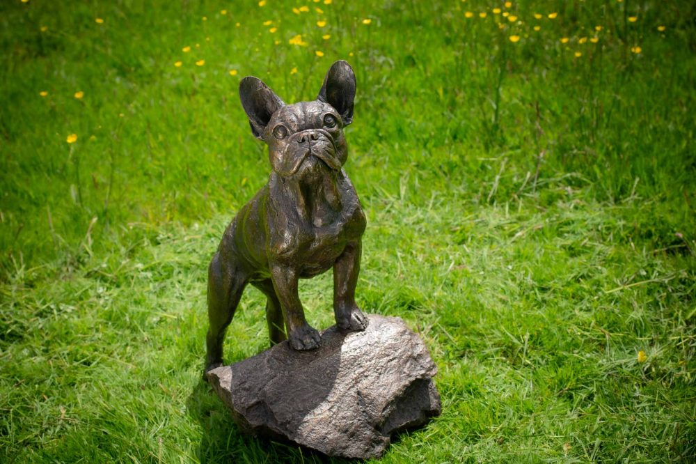 2 'Standing French Bulldog on Step'-, Bronze Dog, Dog Sculpture, Dog Statue, Bronze Resin, Tanya Russell Animal Sculptures-31