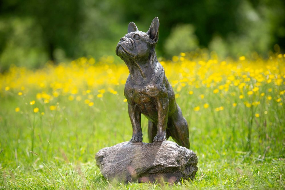 4 'Standing French Bulldog on Step'-, Bronze Dog, Dog Sculpture, Dog Statue, Bronze Resin, Tanya Russell Animal Sculptures-21