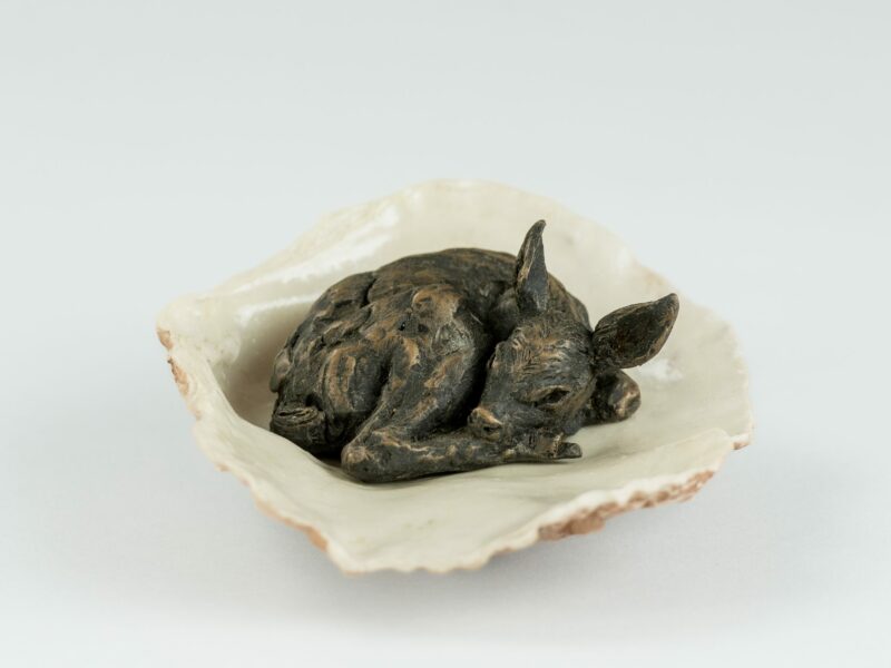 FAWN IN SHELL SCULPTURE