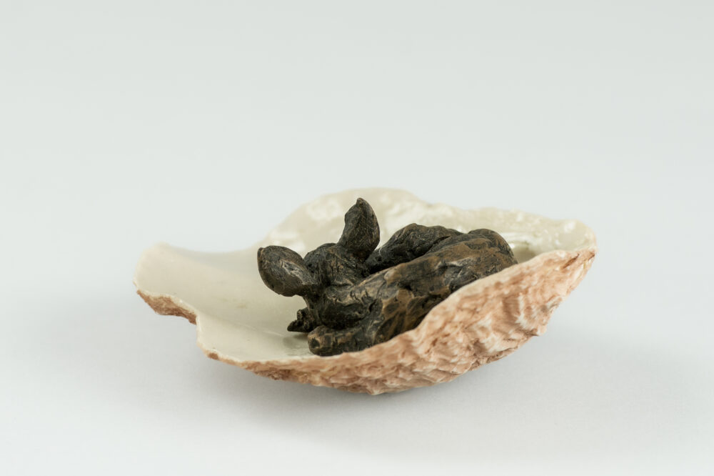 'Fawn in Shell', Bronze Fawn, Fawn Sculpture, Fawn Statue, Bronze Resin, Tanya Russell Sculptures (3 of 7)