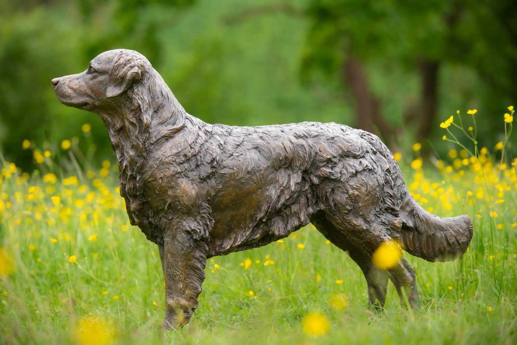 Bronze Golden Retriever sculpture | Life Size Golden Retriever statue