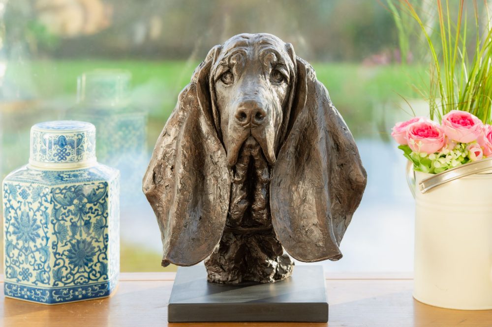 8 'Basset Hound', Dog Sculpture, Dog Statue, Bronze Resin, Tanya Russell Animal Sculptures -1