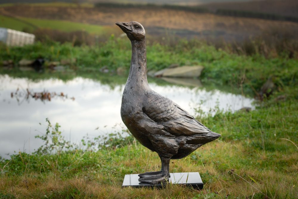 8 'Standing Goose 'Gladstone', Bronze Dog, Dog Sculpture, Dog Statue, Bronze Resin, Tanya Russell Sculptures-9