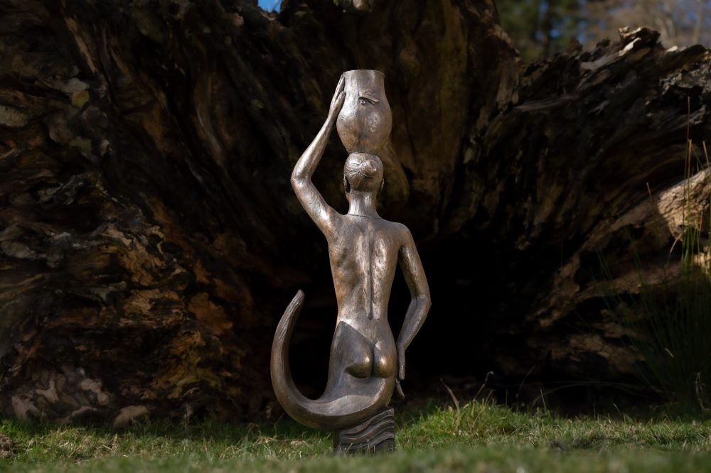 9-Oregon Mermaid-, Bronze Deer, Mermaid Sculpture, Mermaid Statue, Bronze Resin, Tanya Russell Sculpturess-4