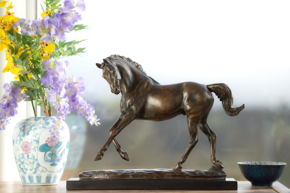 7 'Large Playing Horse', Horse Sculpture, Horse Statue, Bronze Resin, Tanya Russell Animal Sculptures-9