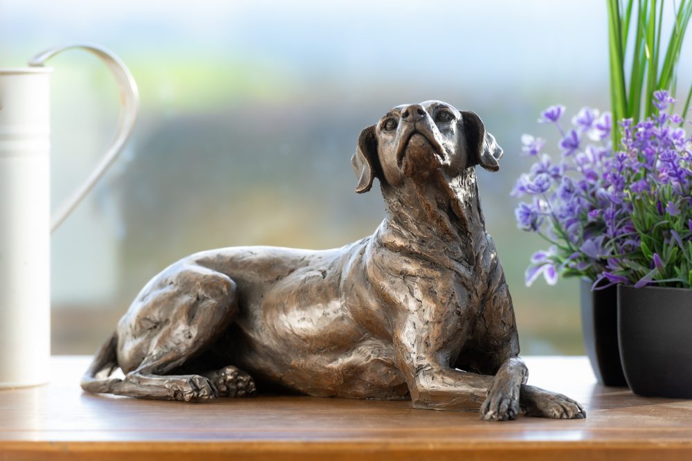 2 'Lying Redbone Hound', Bronze Dog, Dog Sculpture, Dog Statue, Bronze Resin, Tanya Russell Animal Sculpture-3