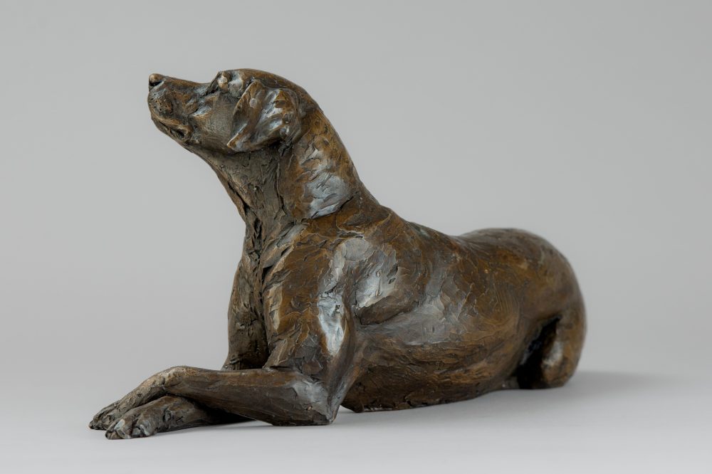 4 'Lying Redbone Hound', Bronze Dog, Dog Sculpture, Dog Statue, Bronze Resin, Tanya Russell Animal Sculptures-4