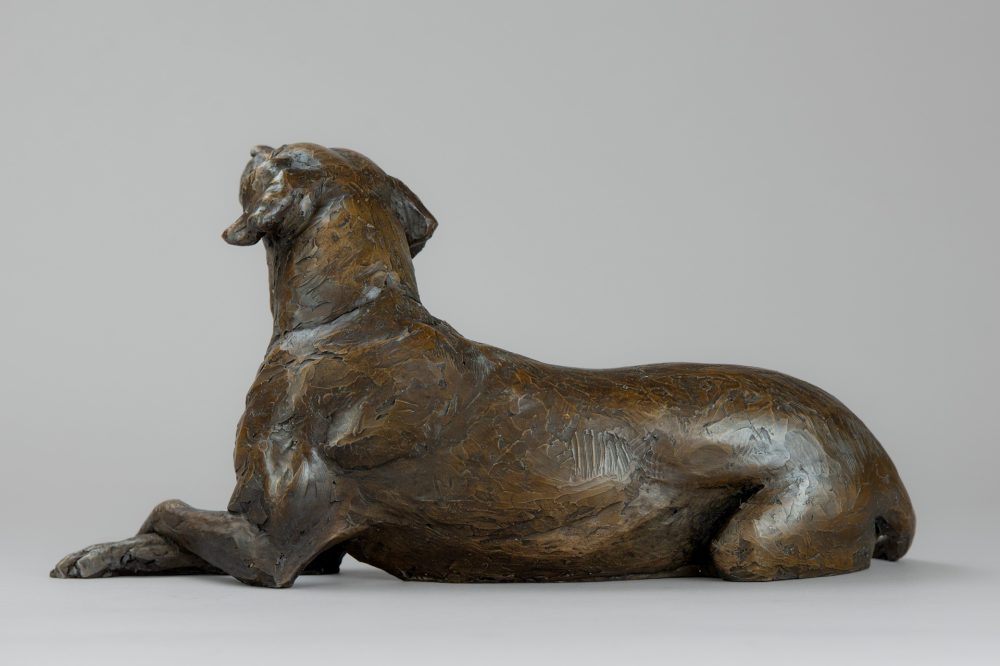 5 'Lying Redbone Hound', Bronze Dog, Dog Sculpture, Dog Statue, Bronze Resin, Tanya Russell Animal Sculptures-5