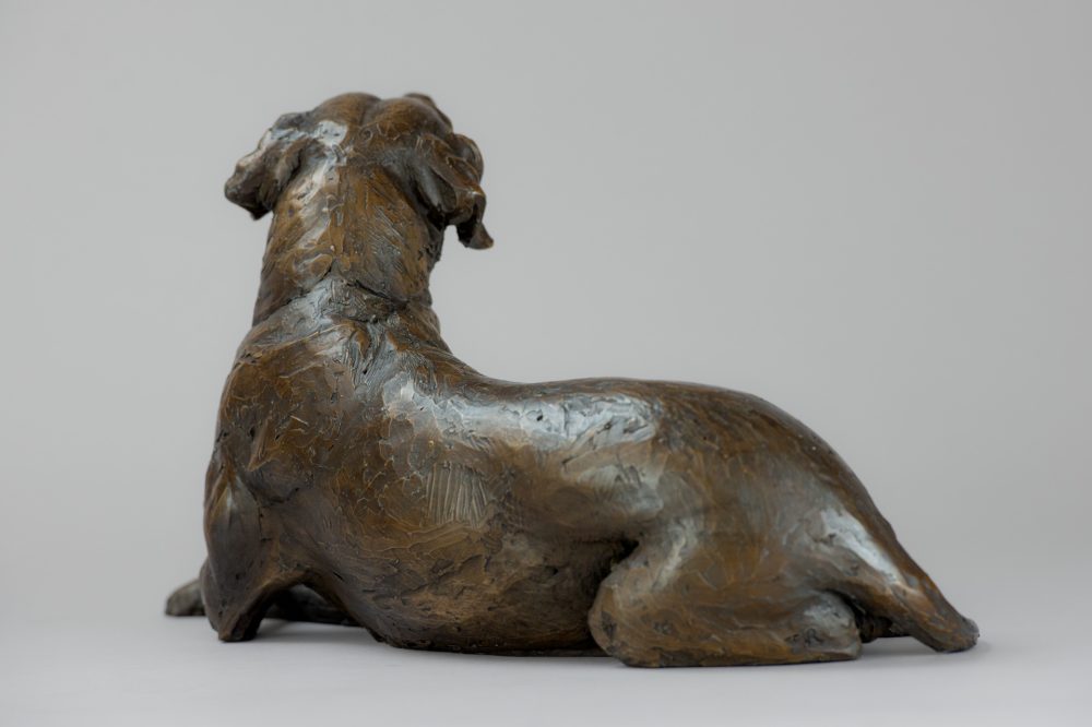 6 'Lying Redbone Hound', Bronze Dog, Dog Sculpture, Dog Statue, Bronze Resin, Tanya Russell Animal Sculptures-6