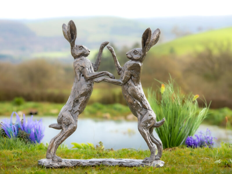 DANCING HARES SCULPTURE