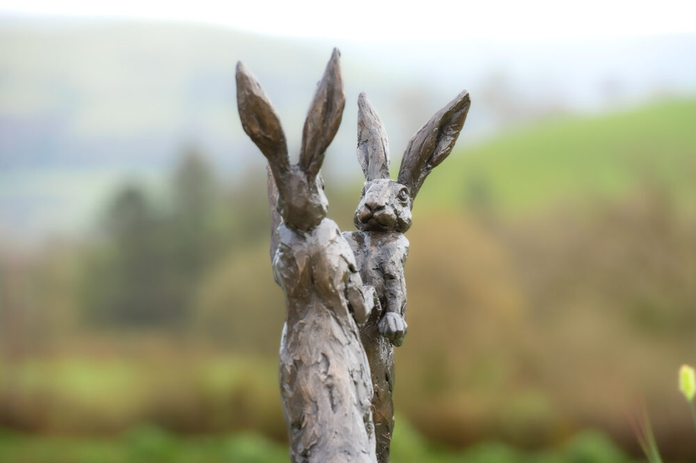 8 'Dancing Hares', Hare Sculpture, Bronze Resin, Tanya Russell Animal Sculptures (13 of 19)