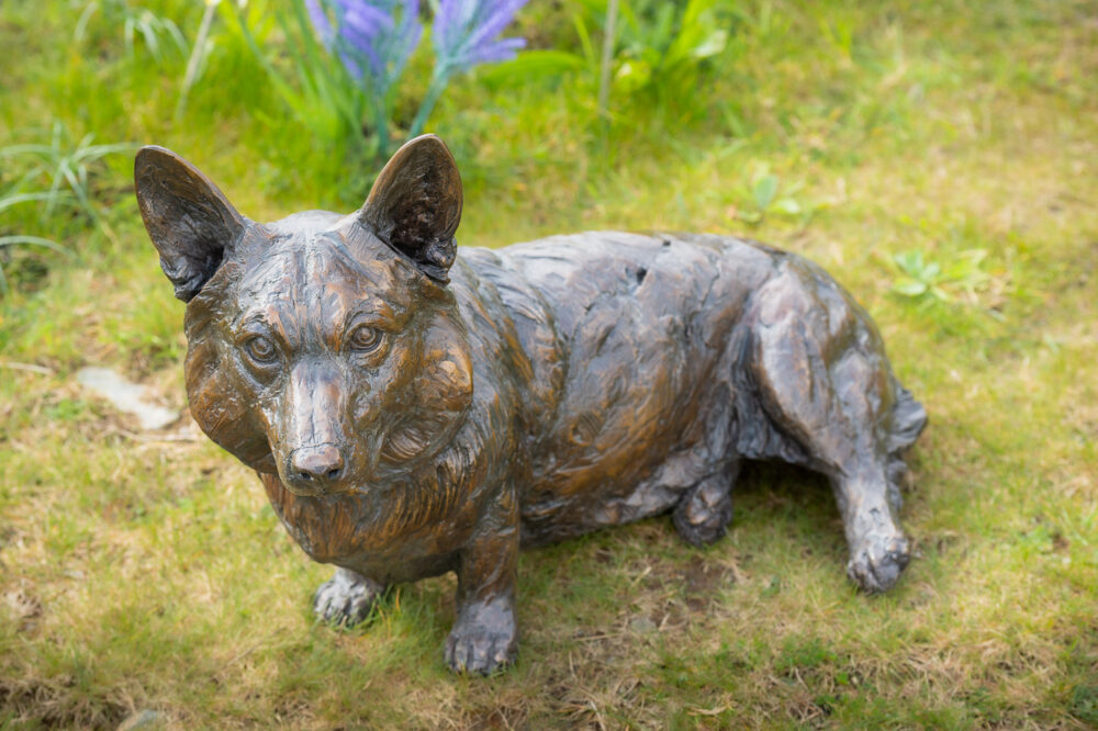 9 'Sitting Corgi', Dog Sculpture, Bronze Dog, Foundry Bronze Metal, Tanya Russell Animal Sculptures (14 of 14)