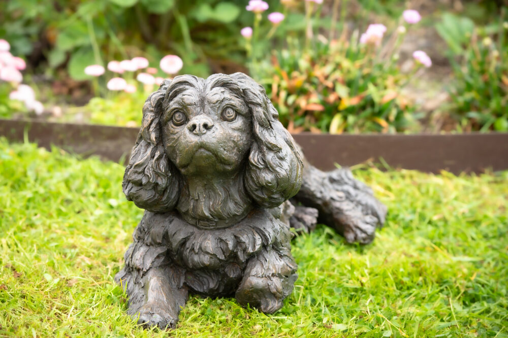 12 'Lying King Charles Cavalier 2', Dog Sculpture, Dog Statue, Bronze Resin, Tanya Russell Animal Sculptures (20 of 20)