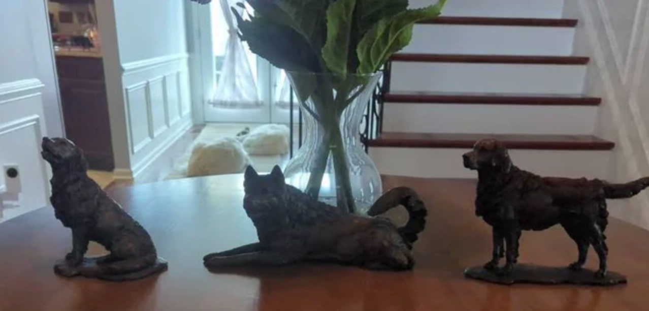 Staffie Garden Sculpture