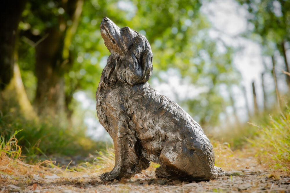1 'Sitting Working Spaniel 2', Dog Sculpture, Dog Statue, Bronze Resin, Tanya Russell Animal Sculptures (2 of 24)